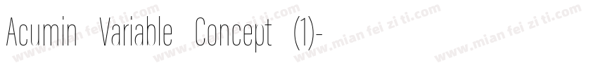 Acumin Variable Concept (1)字体转换